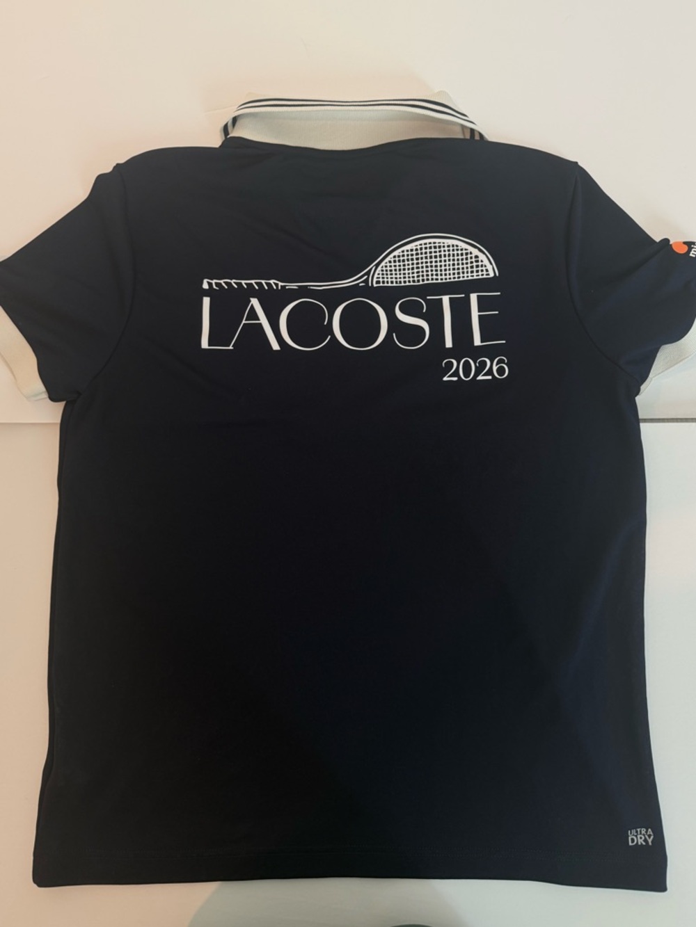 Lacoste Navy Polo with White Miami Open Logo